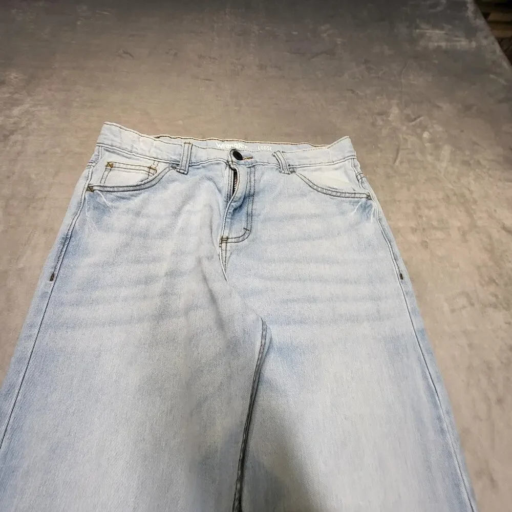 Wrangler Jeans Boys 14 Husky Blue Relaxed Straight Adjustable Waist